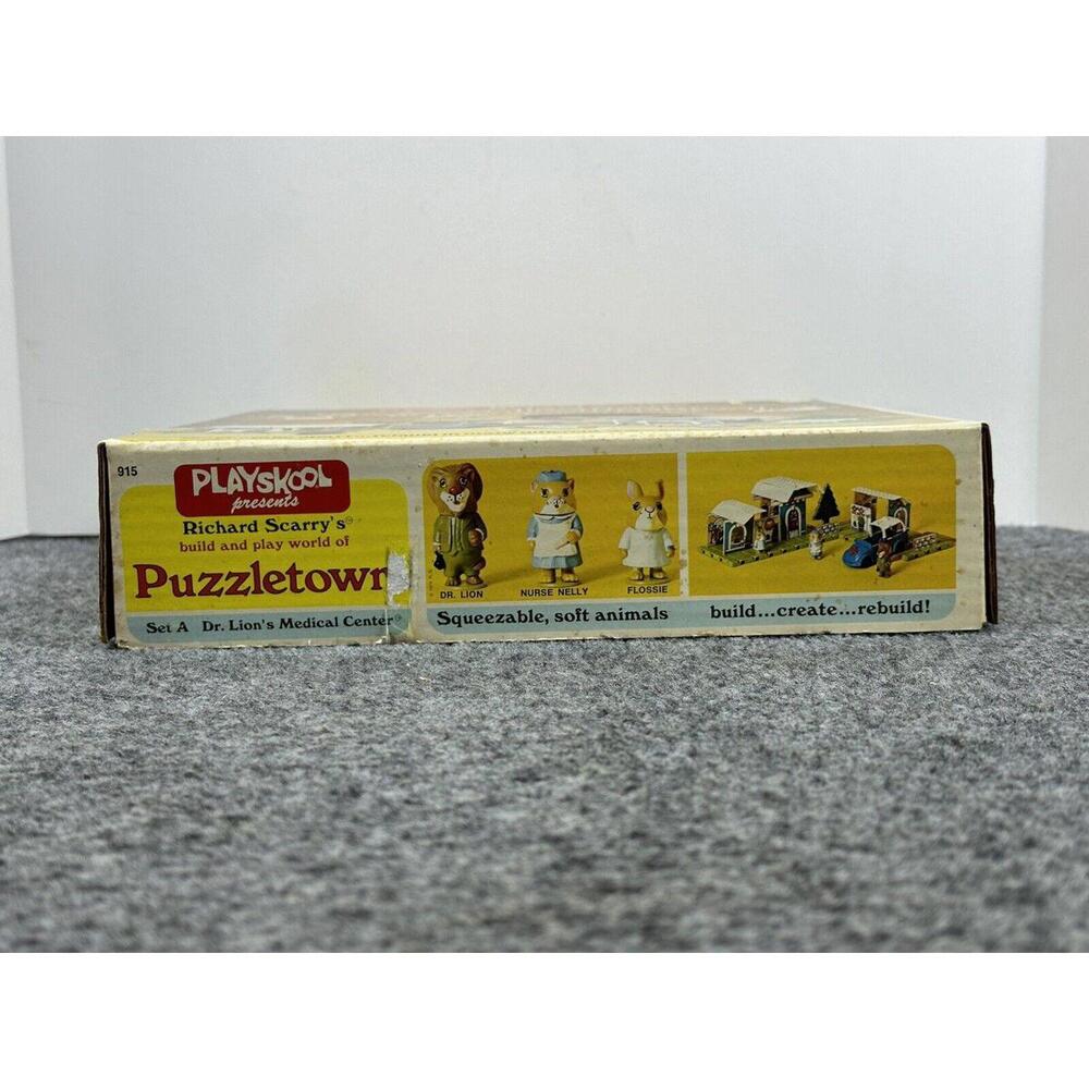 Vintage 1976 Playskool Richard Scarry's Puzzletown Dr Lion's Medical Center SetA - Picture 13 of 16